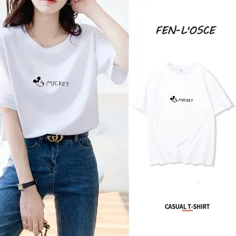 白色短袖t恤女2023年夏季新款设计感小众宽松大码百搭纯棉上衣潮商品大图