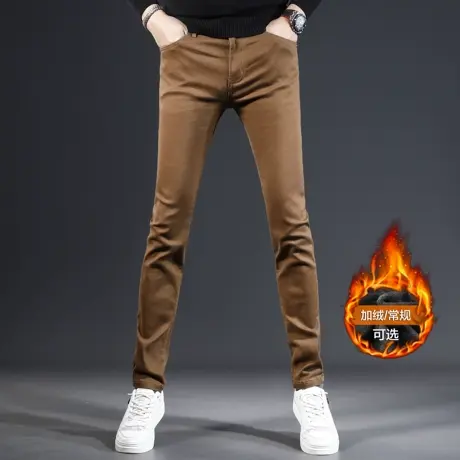 秋季男士牛仔裤男款修身小脚弹力秋冬款爆款2023新款高端休闲裤子商品大图