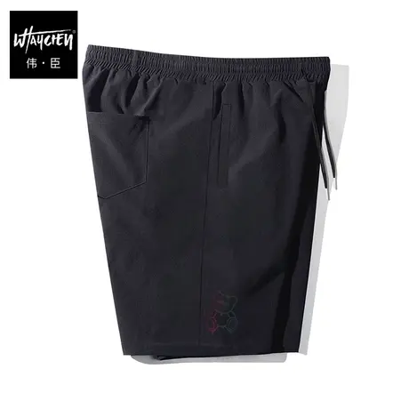 伟臣潮牌大码男装夏季男士冰丝短裤男胖子加肥加大宽松空调五分裤商品大图