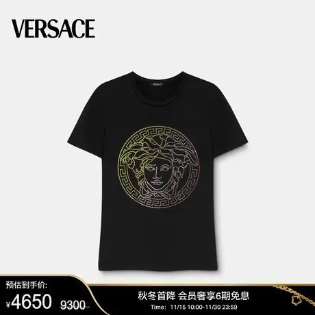 【甄选折扣】 VERSACE/范思哲 女士水晶美杜莎T恤棉质圆领短袖商品大图