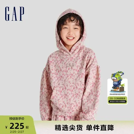 【LOVE SHACK FANCY】Gap女童秋季抓绒保暖洋气加厚卫衣739942商品大图