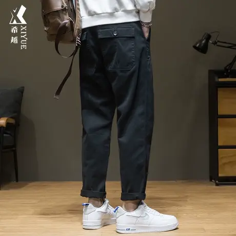 男士工装休闲裤秋季新款潮牌男生秋冬加绒裤子男宽松大码直筒长裤商品大图