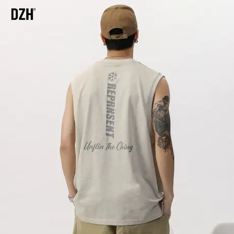 男生纯棉背心男外穿打底显肌肉无袖t恤男款运动健身篮球坎肩夏季商品大图