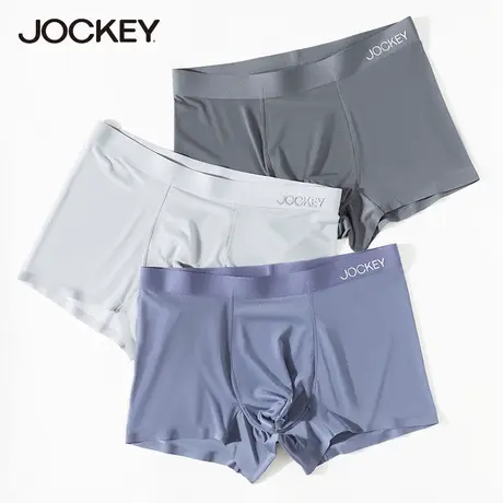 Jockey男士内裤男生冰丝四角裤无痕抗菌平角短裤头夏季薄款透气图片