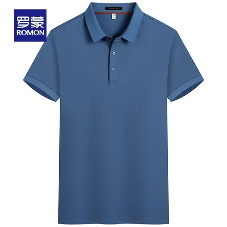 【精梳棉】罗蒙翻领短袖polo衫男士2024夏季新款纯色简约舒适t恤图片