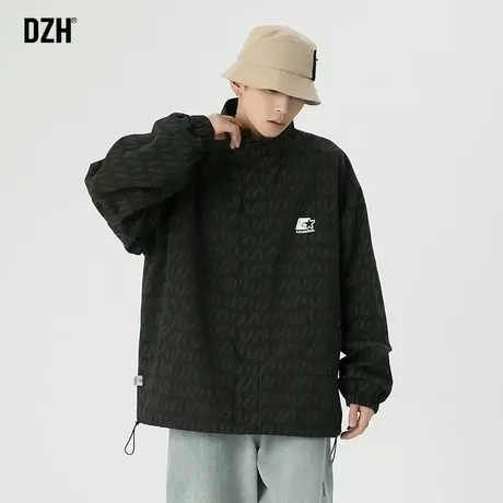 男士休闲黑色外套男潮牌宽松百搭2023年新款外衣韩版潮流秋季夹克商品大图