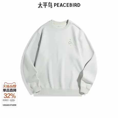 【商场同款】太平鸟男装卫衣冬季新款空气层刺绣宽松潮 B2CRE4148图片