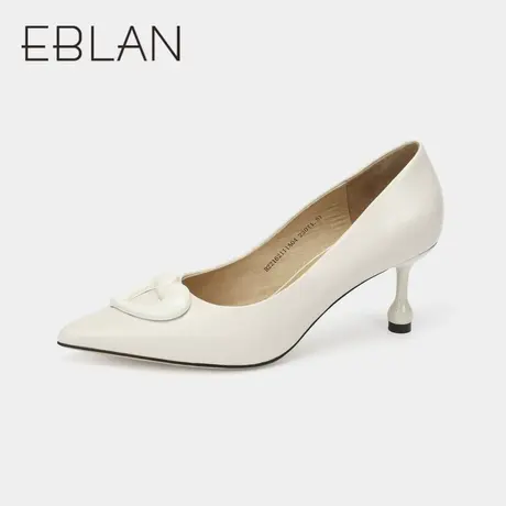 伊伴女鞋春季单鞋时尚尖头细跟猫跟通勤百搭舒适浅口鞋低跟鞋商品大图