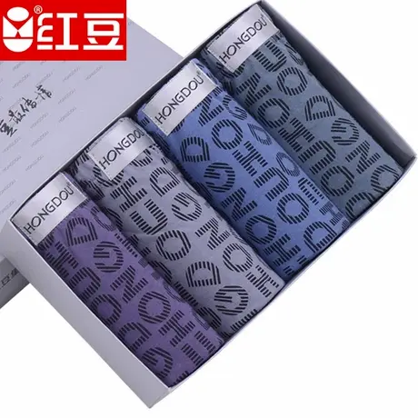 红豆红豆中年男士纯棉平角裤头大码四角裤全棉质短裤棉内裤商品大图