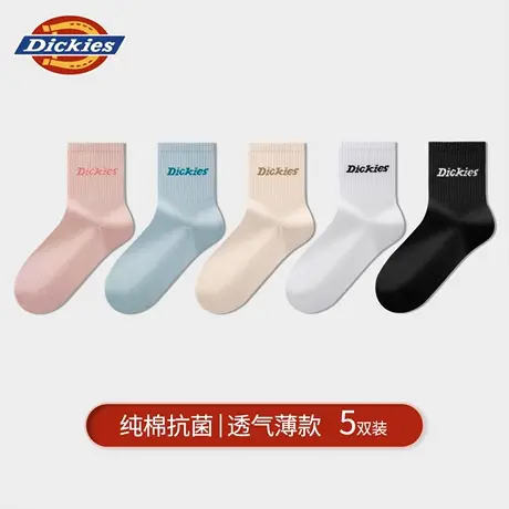 Dickies袜子女款2025夏薄款纯棉透气吸汗防臭中筒袜情侣舒适女袜图片