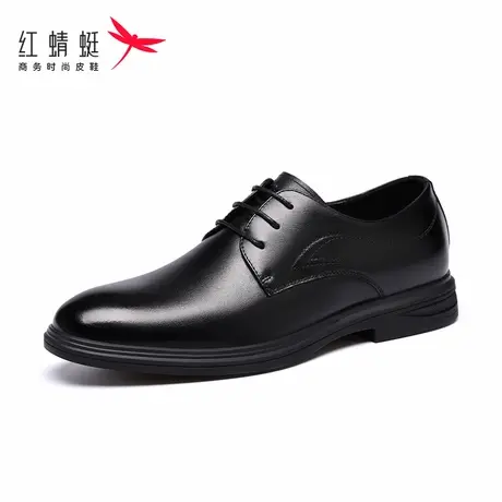 红蜻蜓男鞋秋季2025新款商务正装皮鞋休闲真皮系带软底舒适德比鞋商品大图