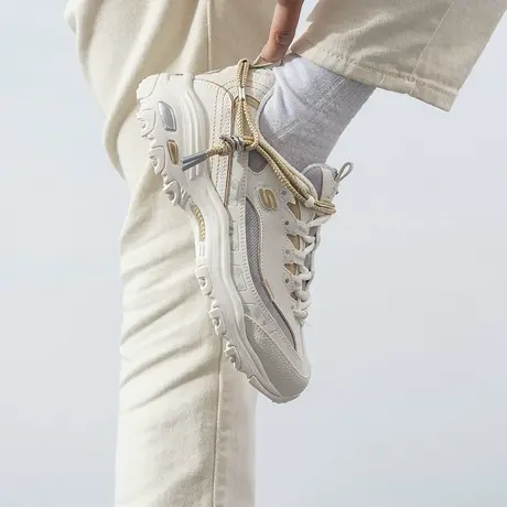 斯凯奇（Skechers）女鞋 冬季新年款蛇年熊猫鞋潮流厚底老爹鞋耐商品大图