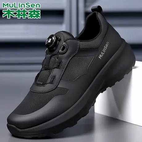 木林森男鞋2025冬季新款户外系列徒步登山鞋黑色潮流运动休闲鞋男商品大图