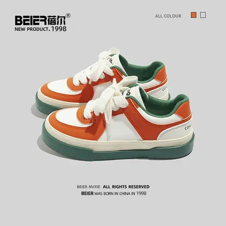 蓓尔 春夏复古百搭小众原创板鞋ins潮休闲板鞋学生小白鞋运动鞋子图片