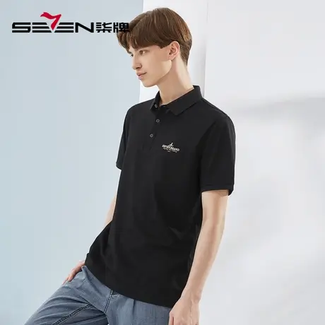 【3A抗菌】柒牌短袖男polo衫2023夏季薄款时尚休闲翻领百搭T恤衫商品大图