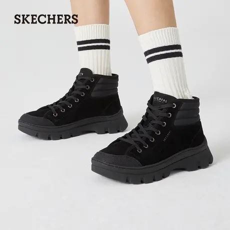Skechers斯凯奇女鞋轻质户外加绒保暖潮流休闲鞋增高马丁靴秋冬图片
