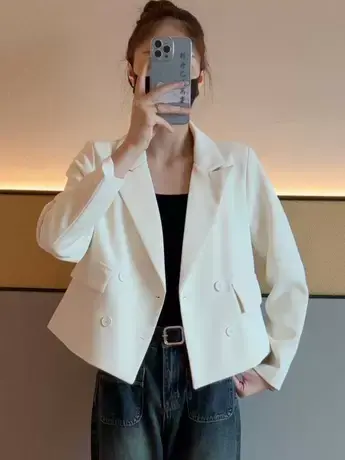 气质小西装外套女秋季新款高档设计感小众高级百搭短款上衣女潮款图片