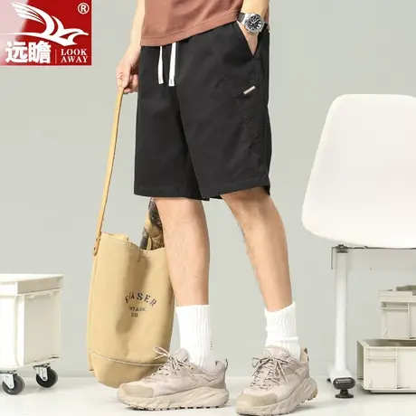 纯棉短裤男夏季薄款2023新款宽松直筒5分马裤工装中裤休闲五分裤商品大图