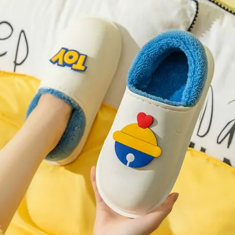 棉拖鞋女冬季室内情侣新款EVA可外穿包跟居家家居可爱防水棉拖鞋商品大图