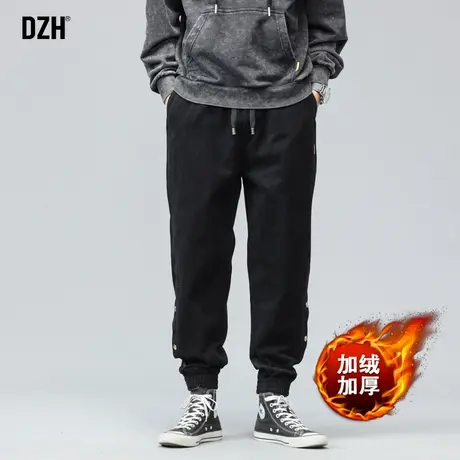 男士加绒加厚裤子男冬季休闲裤男款2024新款秋冬束脚宽松保暖长裤商品大图