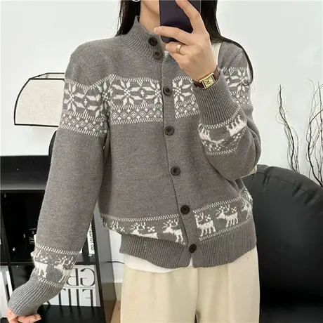 早春新款针织女毛衣开衫女装2024新款爆款洋气减龄针织衫外套春装商品大图