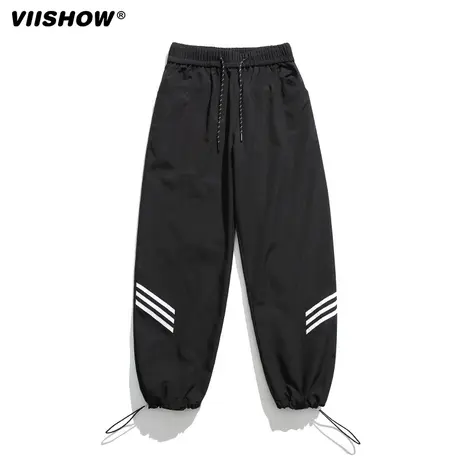VIISHOW休闲裤男宽松抽绳透气运动裤学生韩版潮流百搭速干束脚裤商品大图