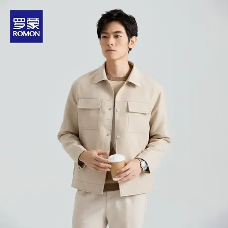 罗蒙外套男款秋冬季加厚新款美式休闲潮牌衣服工装开衫夹克上衣男图片