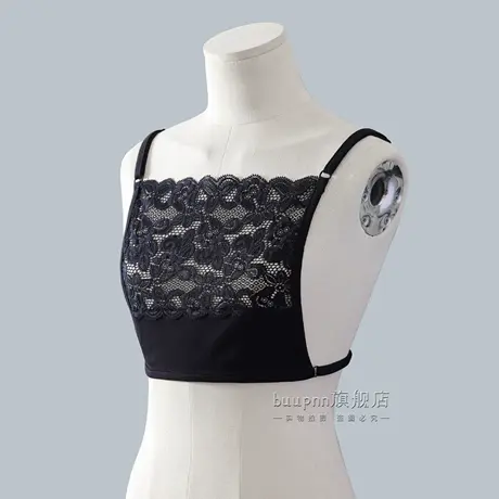 抹胸防走光内搭吊带女低领遮胸口一片式蕾丝夏商品大图
