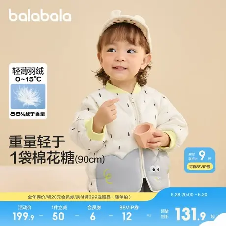 巴拉巴拉童装婴儿轻薄儿童羽绒服宝宝外套冬装造型外套萌2025反季图片