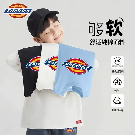 Dickies童装男童长袖t恤秋季儿童2025新款打底衫女孩纯棉体恤秋A商品大图