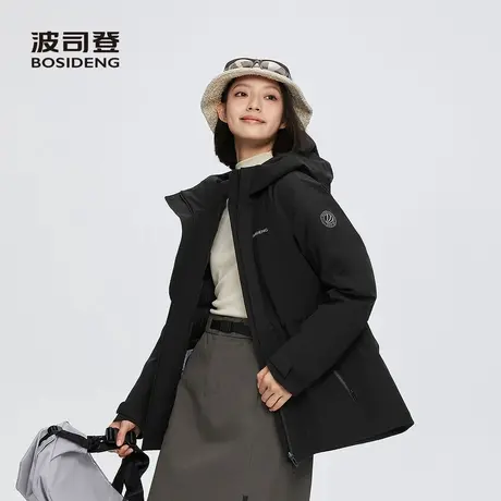 【交个朋友】【鹅绒】波司登女城市轻户外防风收腰连帽羽绒服运动商品大图