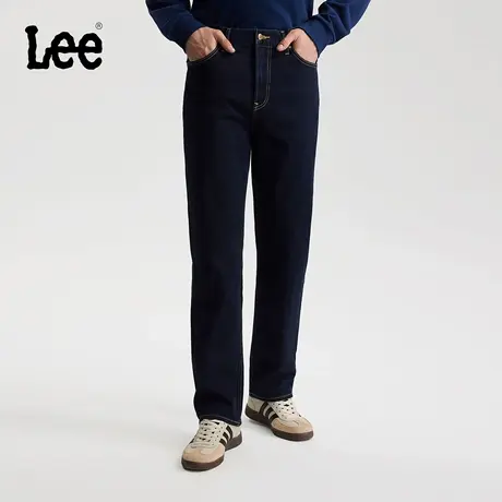 【张凌赫代言】Lee商场同款25秋冬新品753舒适直筒深蓝色男牛仔裤图片