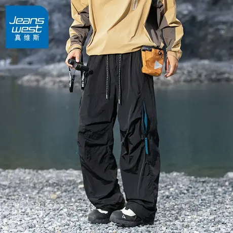 N5真维斯男士工装裤2025新款秋季潮流宽松潮牌伞兵冲锋裤男款裤子商品大图