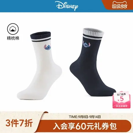 【迪士尼系列】热风2025年秋季新款男士史迪奇趣味高帮袜商品大图