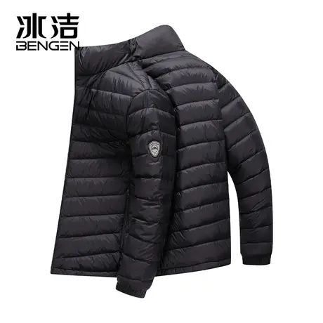 冰洁秋冬季轻薄羽绒服男士短款立领2023新款轻便保暖品牌外套HWD图片