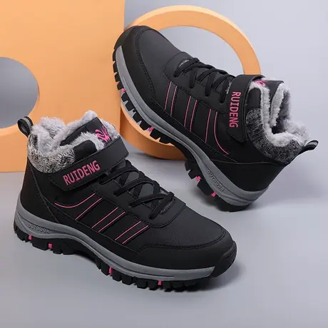 雪地靴女中老年妈妈棉鞋女健步鞋冬季高帮加绒加厚雪地鞋图片