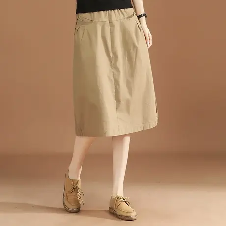 韩潮袭人高腰中长款半身裙夏季薄款2024年女装新款百搭显瘦A字裙图片