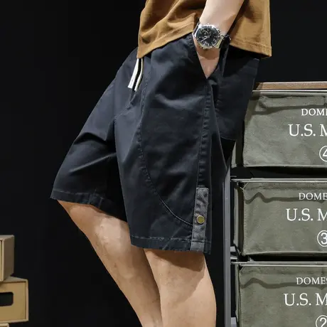 工装短裤男士五分裤夏季潮牌5分休闲男裤宽松大码裤子男2024新款商品大图