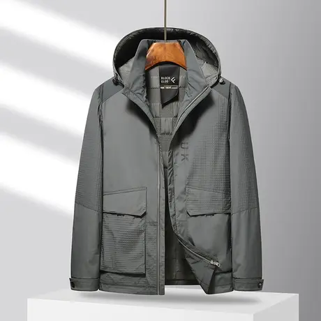 2023秋男加棉加厚夹克上衣外套防风衣防水运动款户外登山服冲锋衣图片