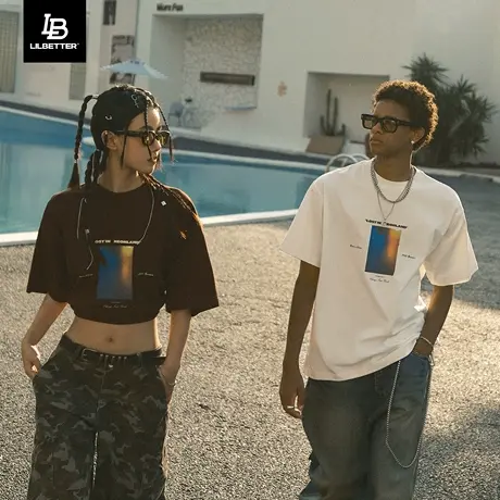 Lilbetter短袖男款夏季T恤美式潮牌体恤帅气圆领上衣简约百搭半袖商品大图