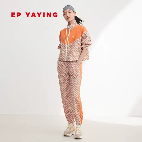 EP YAYING雅莹女装 休闲印花宽松短款运动套装 2024春装新品1306A图片