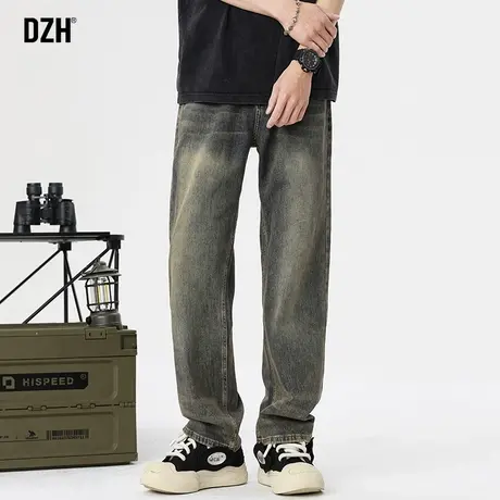 男士阔腿裤工装牛仔裤男2024年春季男裤休闲长裤大码直筒裤子男款商品大图