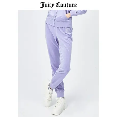 Juicy Couture橘滋天鹅绒长裤女美式春季新款时尚束脚裤舒适卫裤商品大图