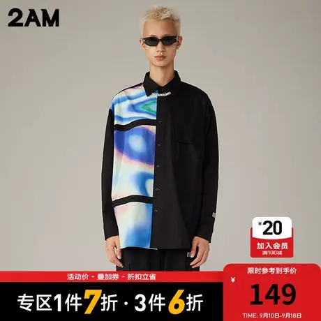 卡宾潮牌2AM男装休闲长袖衬衫商品大图