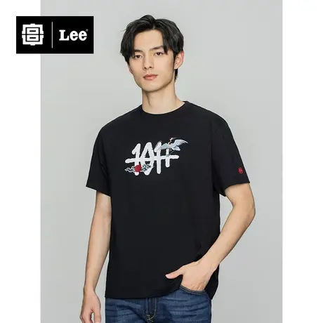 Lee宫廷文化“一品云鹤”潮服22春季新品舒适男短袖T恤LMT001550图片