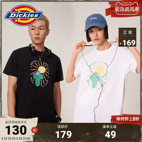 Dickies商场同款23春夏新款工装Logo印花卡通休闲快干短袖T恤男女图片