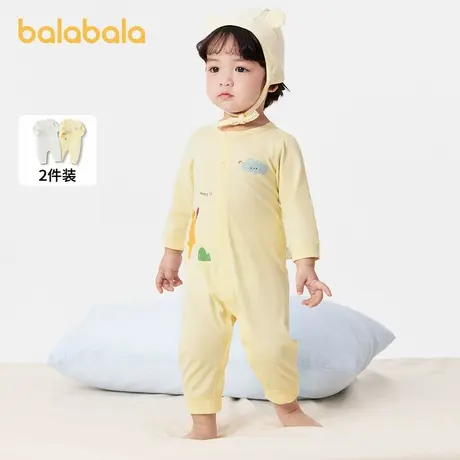 巴拉巴拉婴儿衣服宝宝连体衣新生儿2025新款秋装哈衣爬服两件装萌图片