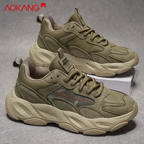奥康男鞋2025新款秋季运动休闲鞋厚底增高老爹鞋百搭男士跑步鞋子图片