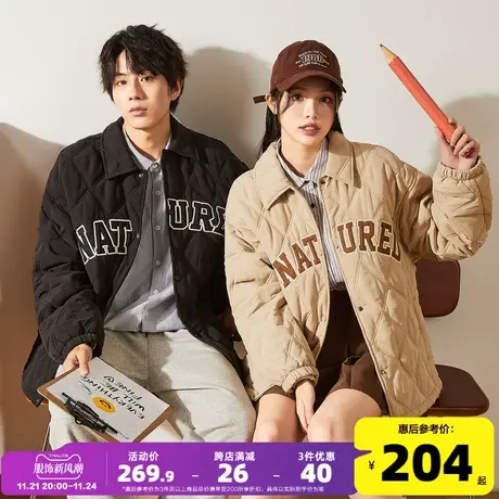 唐狮2023冬季新款情侣棉衣男款加厚保暖棉服外套女生复古情侣装潮图片