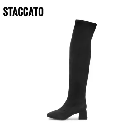 [定制小码33/大码40胖瘦脚]思加图冬过膝超长瘦女靴ERD03DC3A图片